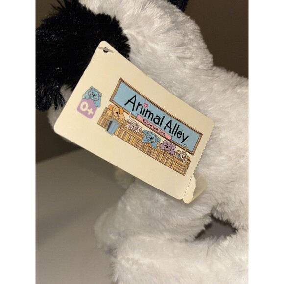 Toys R Us Animal Alley Plush Puppy Dog Black and White Stuffed Animal Toy - Picture 4 of 13